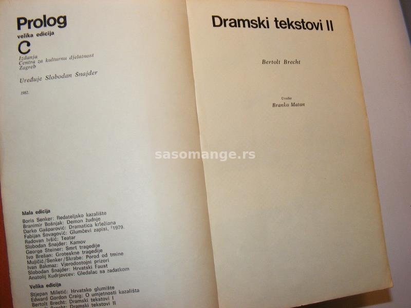 Bertolt Brecht Dramski tekstovi 1-2