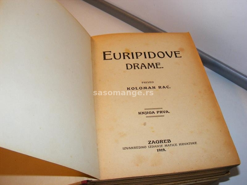 Euripidove drame 1-2, 1919-20