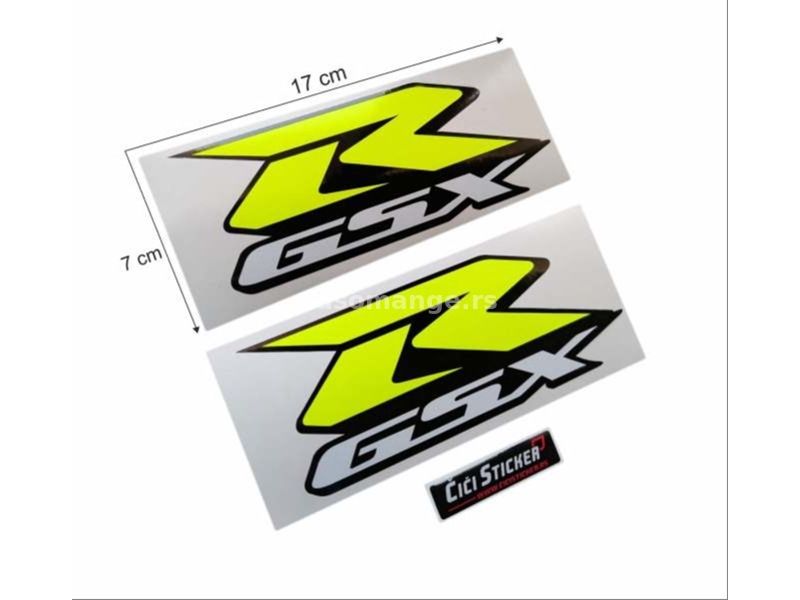 Suzuki GSXR Nalepnice Fluo Žuto - Nalepnice za motore - 2077
