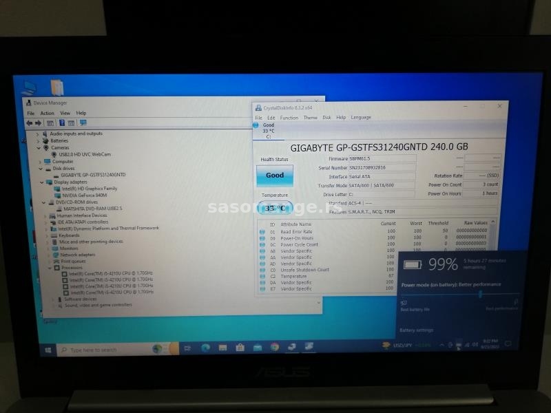 Asus R553L i5 4gen Nvidia 2gb 12gb SSD240gb kam bat 15,6