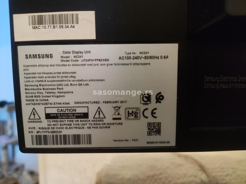 Monitor 24 inča Samsung NC241, full HD, pivot sistem