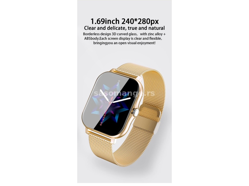 Ženski Bluetooth Smart Watch Gold, Bluetooth Pozovi