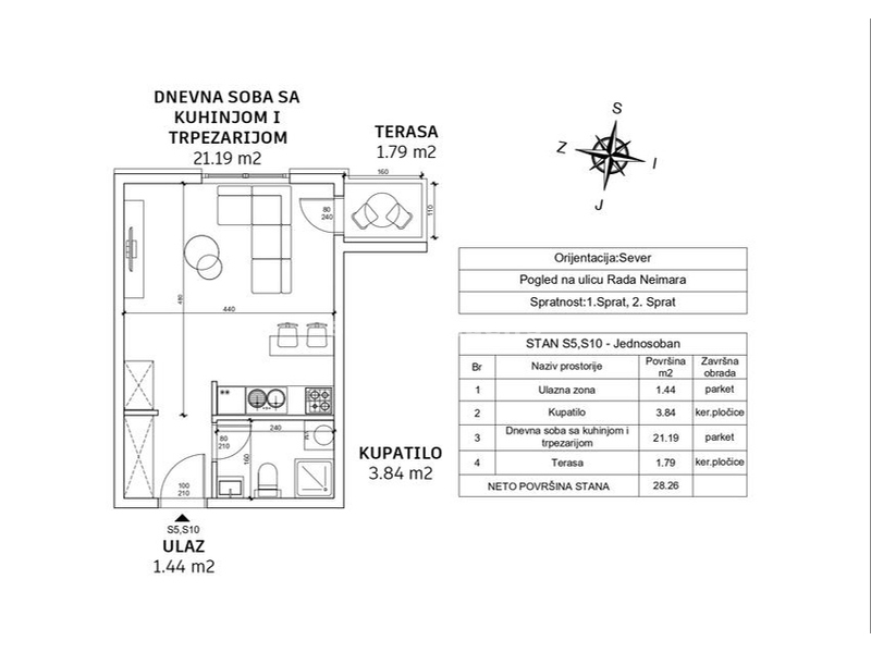 Luksuzna novogradnja, Lekino brdo-Vozdovac,28.26m2