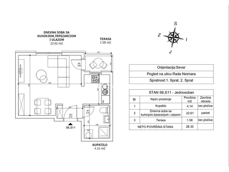 Luksuzna novogradnja, Lekino brdo-Vozdovac,28.33m2