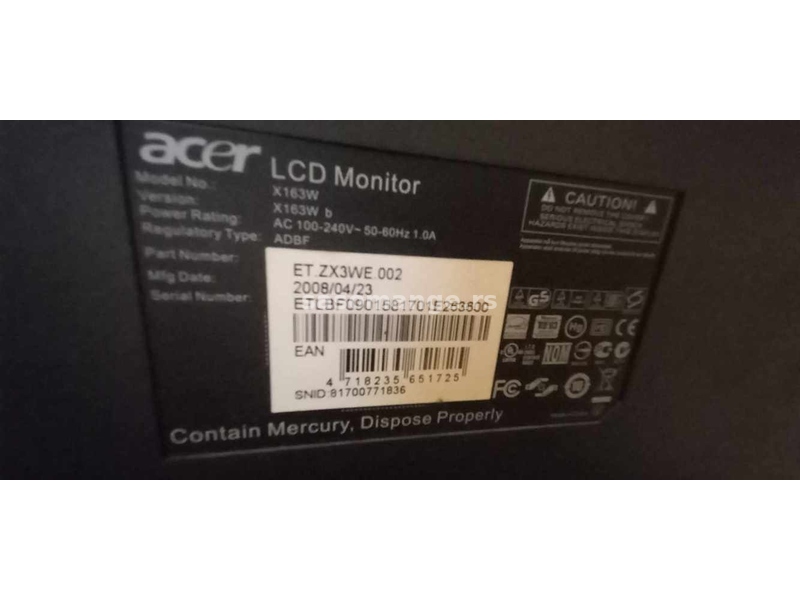 ACER MONITOR 16 IN