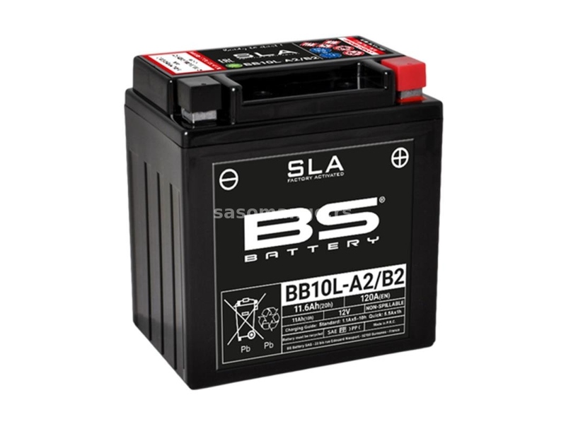 Akumulator BS 12V 11Ah SLA BB10L-A2 desni plus (135x90x145) AK53