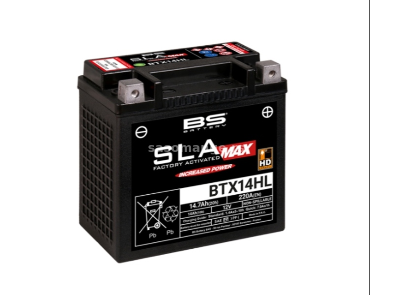 Akumulator BS 12V 14Ah gel BTX14HL-FA SLA Max desni plus 150x87x145 220A AK33