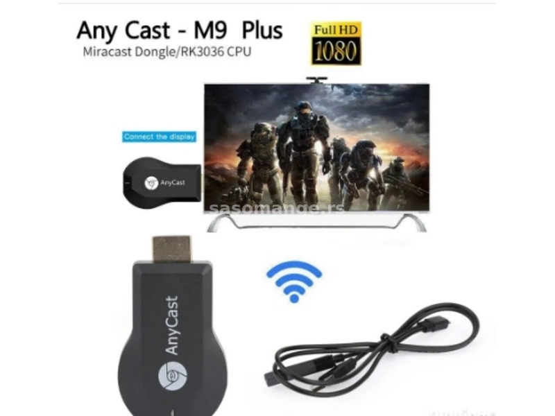 chromecast M9 plus anycast mobilni na TV Android iPhone