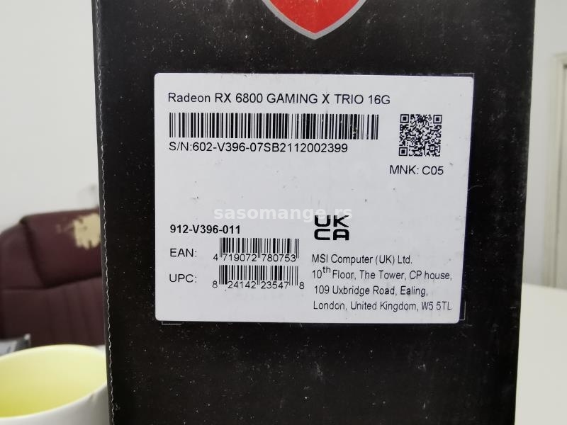 MSI AMD RADEON RX 6800 16GB 256BIT RX 6800 GAMING X TRIO 16G / GARANCIJA /