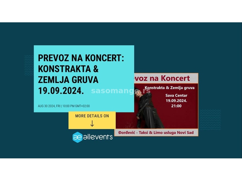 Prevoz na Koncert Konstrakta &amp; Zemlja gruva 19.09.2024. iz Novog Sada