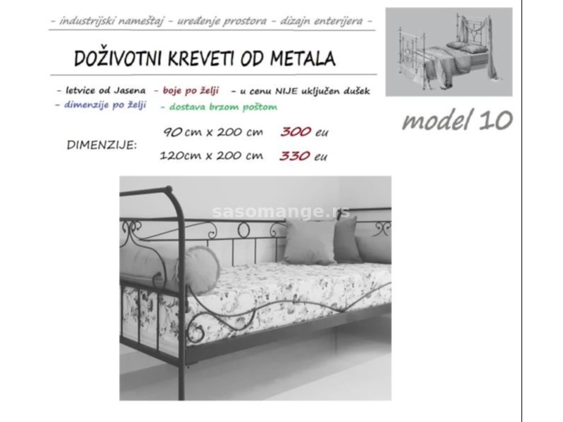 Najtraženiji metalni kreveti od metala - modeli na slikama