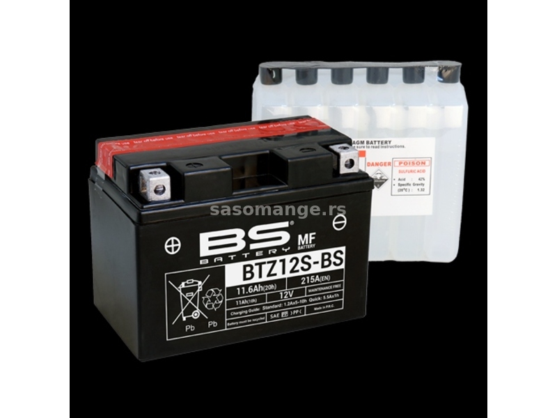 Akumulator BS 12V 11Ah gel BTZ12S-BS levi plus (150x88x110) 210Ah AK62