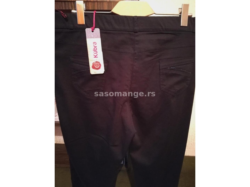 Nove zenske pantalone za punije dame Kubra Crne 56 58 60