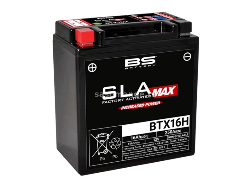 Akumulator BS 12V 14Ah gel BTX16H-FA levi plus (150x87x161) 250A SLA Max AK27