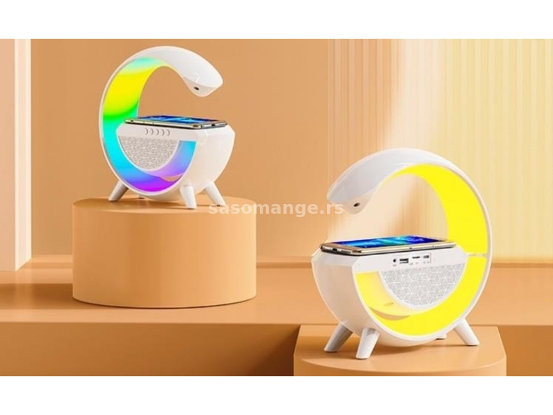 Google Lampa Zvucnik i Punjac NOVA 3 u 1 Pametna RGB G Lampa Bezicni Punjac i Blutut Zvucnik AKCIJA