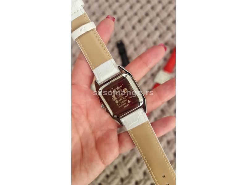 Novi zenski rucni markirani sat Cartier u beloj boji Novo
