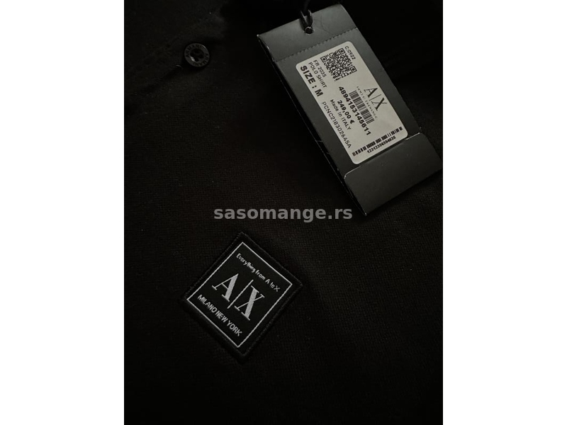 Armani Jeans crna muska majica sa kragnom A29