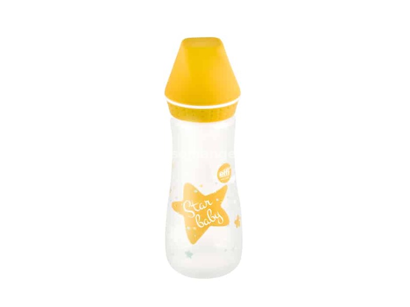 ELFI Plastična flašica sa silikonskom cuclom SWEET BABY, 250 ml - Žuta