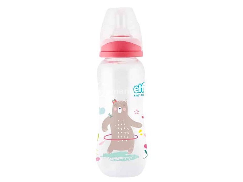 ELFI Plastična flašica super clear FUN IN THE PARK, 250 ml Meda - Roze