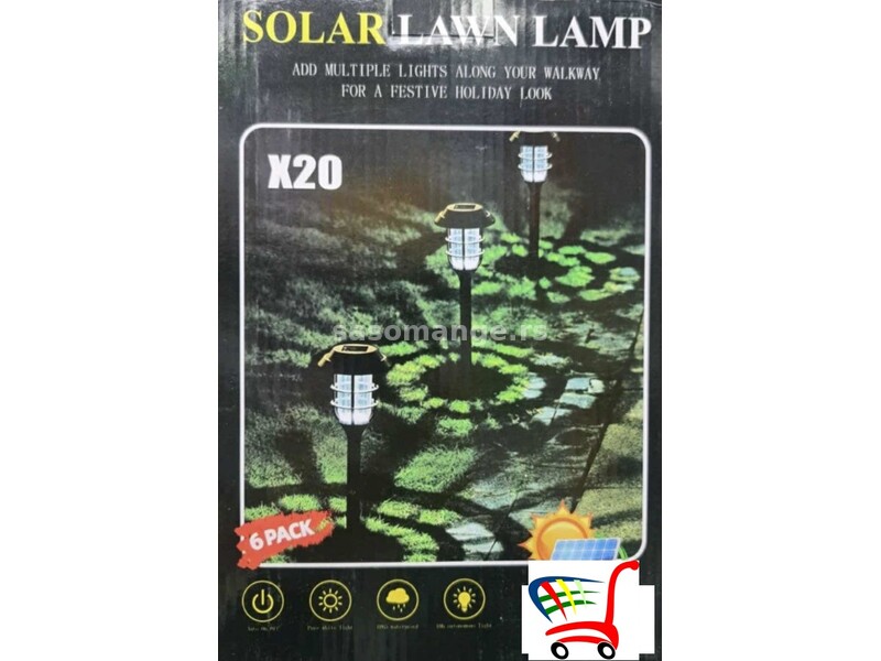 Solarne lampe za dvorište - 6 komada x 20 - Solarne lampe za dvorište - 6 komada x 20