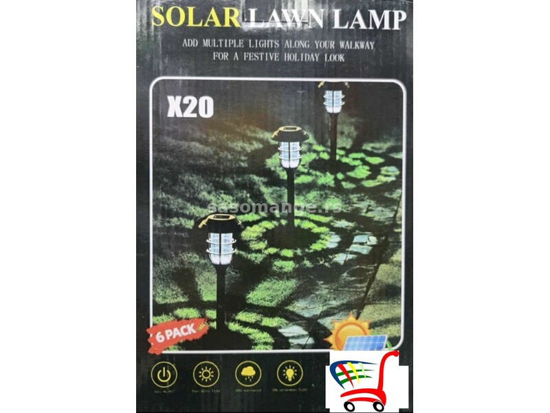 solarne lampe za dvorište i terasu - 6 kom. X20 - solarne lampe za dvorište i terasu - 6 kom. X20