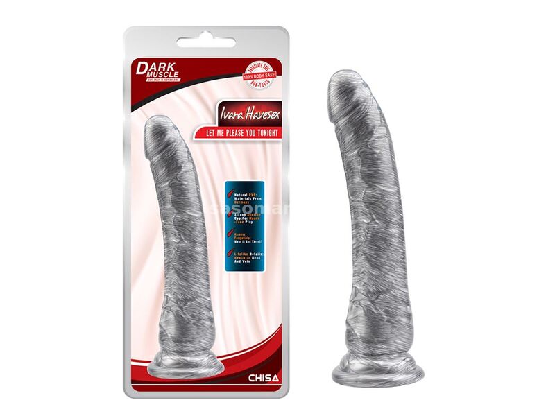 Srebrni Dildo 22cm Mike Hawk Silver