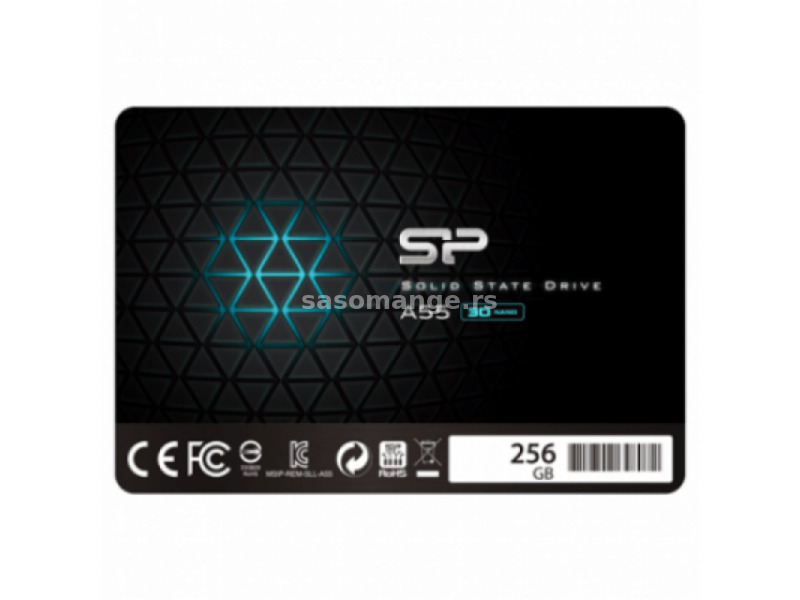 SSD Silicon Power A55 256 GB - 2.5" SATA III, 560/530 MBs, SP256GBSS3A55S25