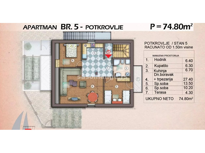 Stanovi na prodaju u renoviranoj kamenoj kući, Strp