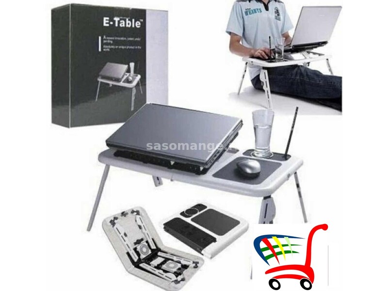 Sto za laptop sa dva kulera - E-table - Sto za laptop sa dva kulera - E-table