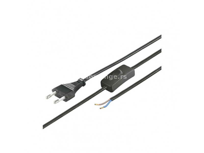 Strujni kabel sa prekidačem 1,5m 	N2K-BK/VDE 43736