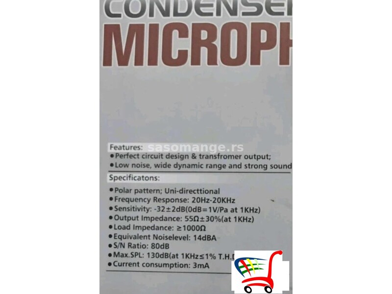 Studijski mikrofon BM - 700 - Condenser microphone - Studijski mikrofon BM - 700 - Condenser micr...