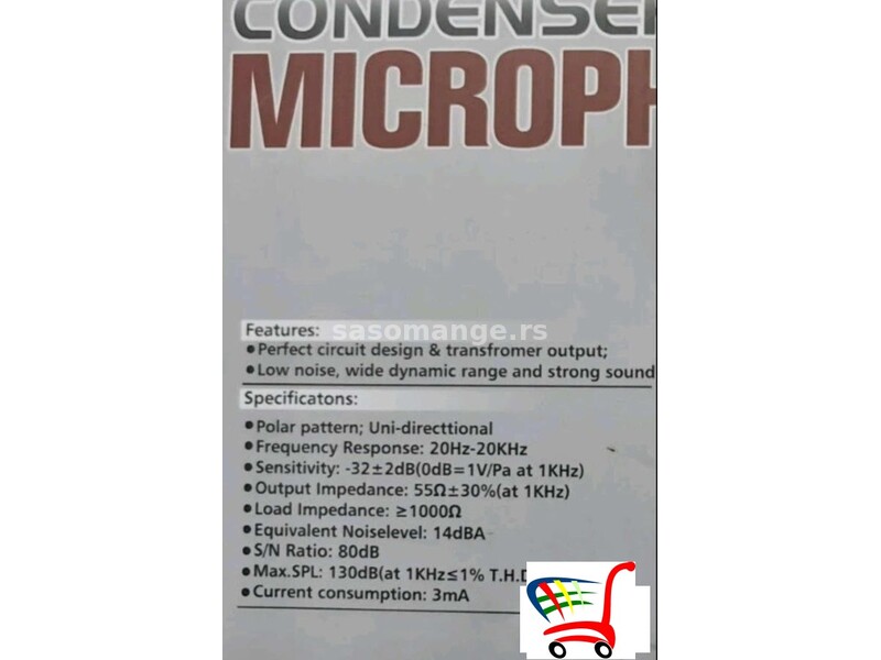 Studijski mikrofon - BM -700 - condenser microphone - Studijski mikrofon - BM -700 - condenser mi...