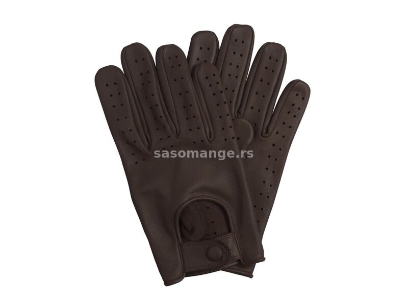 SW Kožne rukavice za vožnju tamno braon veličina l