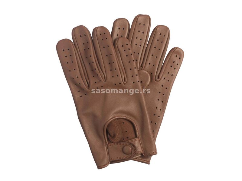 SW Kožne rukavice za vožnju svetlo braon veličina xl