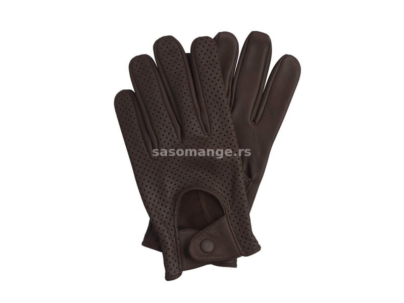 SW Kožne rukavice za vožnju tamno braon sa rupicama veličina l