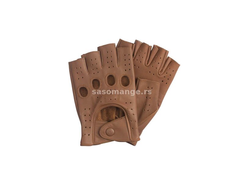 SW Kožne rukavice za vožnju svetlo braon bez prstiju veličina m
