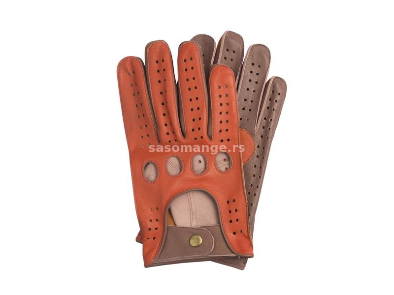 SW Kožne rukavice za vožnju narandzasto braon veličina l