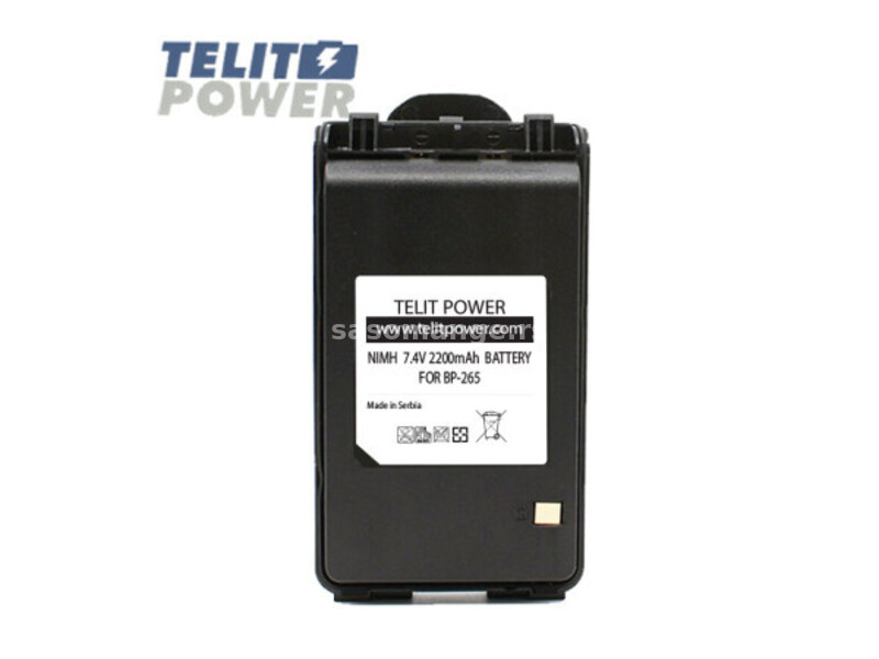 TelitPower baterija BP-265 Li-Ion 7.4V 2200mAh za radio stanicu ICOM IC-F3001 ( P-3311 )