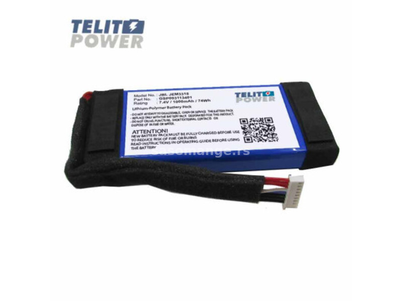 TelitPower baterija Li-Ion 7.4V 10000mAh za Boombox bežični zvučnik JEM3318 ( 3753 )