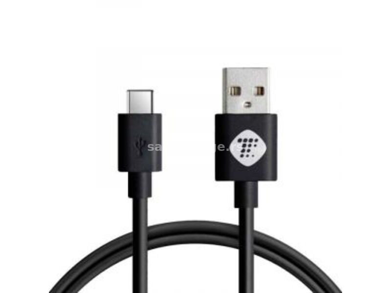 Teracell Plus kabl za punjač USB A (muški) na USB C (muški) 1.2m crni