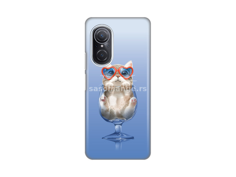 Torbica Silikonska Print za Huawei Nova 9 SE/Honor 50 SE Funny Cat