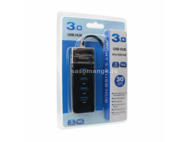USB 3.0 HUB 4 porta JWD-U36 crni