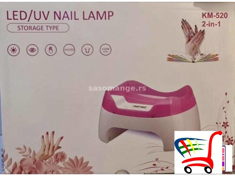 UV/LED lampa za nokte sa prostorom za lakove 2u1 110W - UV/LED lampa za nokte sa prostorom za lak...