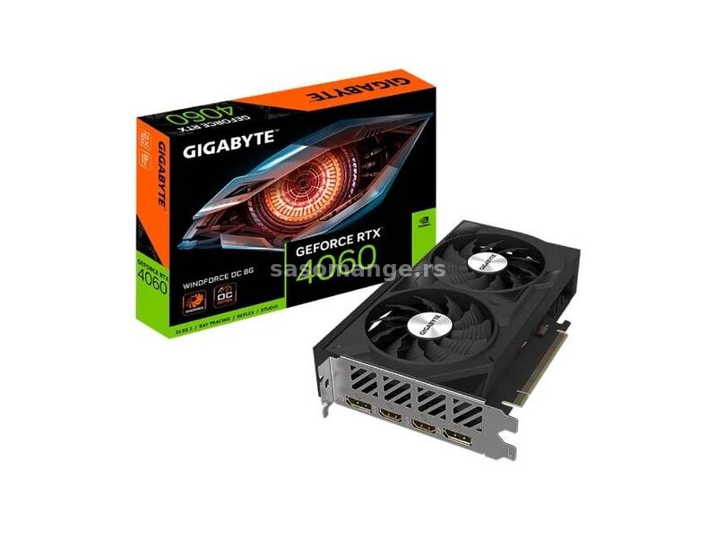 GIGABYTE Grafička karta RTX 4060 WINDFORCE OC 8GB GV-N4060WF2OC-8GD