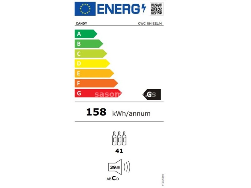 CANDY Vinski frižider CWC 154 EEL/N Crna
