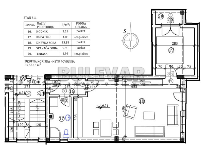 Stan u novogradnji, 53m2, preko puta hotela Tami Residence