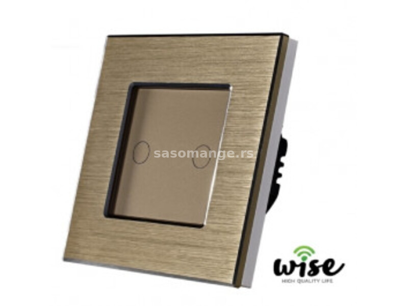 Wifi pametni prekidač, aluminijumski panel krem - 2 tastera WP0042