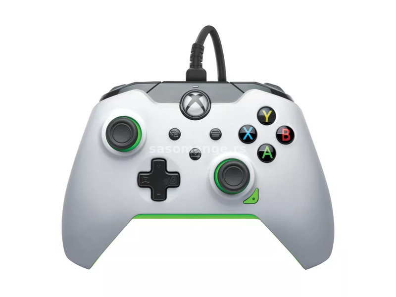 XBOX/PC Wired Controller White Neon Green