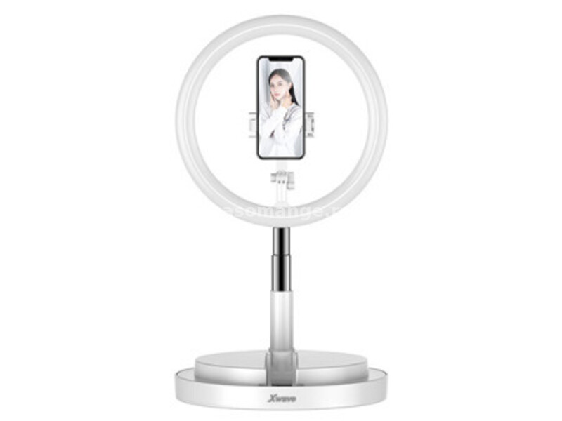 Xwave selfie stalak led svetlo, visina 58-168cm, bela ( LED Ring stand white )