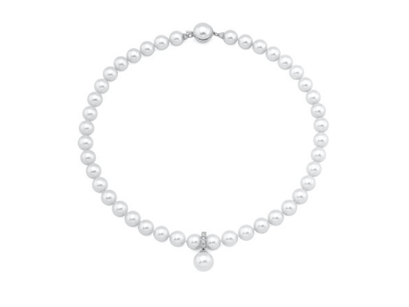 Ženska majorica lilit bela biserna srebrna ogrlica 10 mm ( 09537.01.2 032.010.1 )